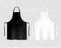 Mockup White And Black Aprons Isolated Transparent Background