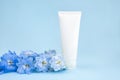 Mockup white squeeze bottle plastic tube for branding of medicine or cosmetics - cream, gel, skincare, moisturizer. Cosmetic Royalty Free Stock Photo