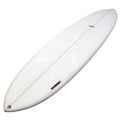 Mockup of White Surfboard for Beach - Isolated on White Background Royalty Free Stock Photo