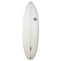 Mockup of a white surfboard for beach isolated on white background Royalty Free Stock Photo