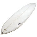 Mockup of a White Surfboard Isolated on White Background Royalty Free Stock Photo