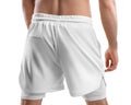 Mockup of white undershorts with elastic underpants compression line, sportswear with elasticated waist, for design, pattern