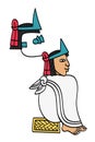Moctezuma II, ninth Emperor of Aztec Empire, as depicted in Codex Mendoza Royalty Free Stock Photo