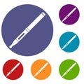 Mod and clearomizer in the kit icons set