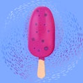 The berry popsicle with berries