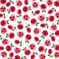 Mod roses and hearts valentine pattern Royalty Free Stock Photo