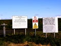MOD Warning signs, The Wash, Lincolnshire