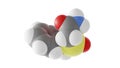 modafinil molecule, wakefulness-promoting agents, molecular structure, isolated 3d model van der Waals