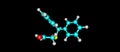 Modafinil molecular structure isolated on black Royalty Free Stock Photo
