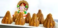 Modak for Ganesh Festival made from Milk and Sugar offered to God Ganesh during the festival season