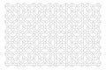 Black and white 2D CAD drawing of Islamic geometric pattern. Royalty Free Stock Photo