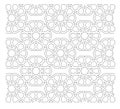 2D CAD drawing of Islamic geometric pattern. Islamic patterns use elements of geometry that are repeated in their designs. Royalty Free Stock Photo