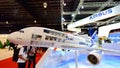 Model of Airbus A380 super jumbo on display at Singapore Airshow