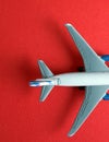 Model aircraft on red Royalty Free Stock Photo