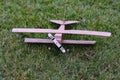 Model of an airplane biplane .