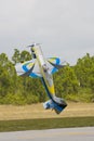 Model Airplane doing a tail stand