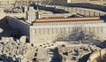 Model of Ancient Jerusalem Focusing on the Temple Mount Royalty Free Stock Photo