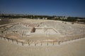 Model of ancient Jerusalem, new city in background Royalty Free Stock Photo