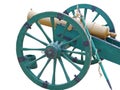 Ancient wheeled cast iron cannon Royalty Free Stock Photo