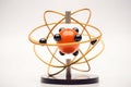 Model of an atom on a white background. Royalty Free Stock Photo