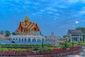 the model of Bang Pa In Royal palace in the pool from Ayuthaya Royalty Free Stock Photo