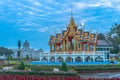 the model of Bang Pa In Royal palace in the pool from Ayuthaya Royalty Free Stock Photo