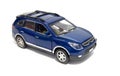 Model of blue car Royalty Free Stock Photo