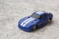 Model of blue sports car Royalty Free Stock Photo