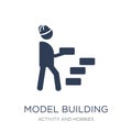 Model building icon. Trendy flat vector Model building icon on w