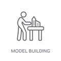 Model building linear icon. Modern outline Model building logo c