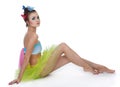 Model with butterfly bodyart Royalty Free Stock Photo