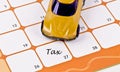 Model car on calendar