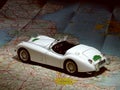 Model Car on Road Map