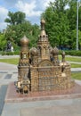 The model of Church of the Savior on Blood in St. Petersburg