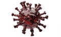 Model of coronavirus or the other virus isolated on the white background. 3D Render Royalty Free Stock Photo