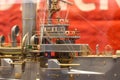 The model of the vintage ship cruiser Aurora