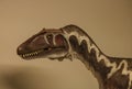 Model dinosaur head in detail close up