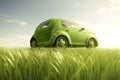 Model of eco-friendly cars that you . Green drive energy eco concept Generative AI