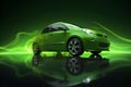 Model of eco-friendly cars that you . Green drive energy eco concept Generative AI