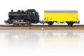 Model Electric Freight Train on the Rails