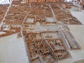Model of the excavations of Pompeii