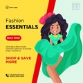 Banner design of fashion essentials