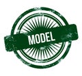 model - green grunge stamp