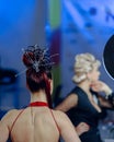 Model on hairdressing contest