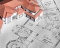 Model home and blueprints