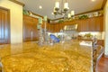 Model home kitchen in southern California with granite counter t