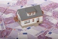 Model house and five hundred euro Royalty Free Stock Photo