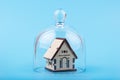 Model of house on a glass dome