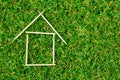 Model house on green grass Royalty Free Stock Photo