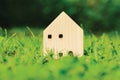 Model house on green grass Royalty Free Stock Photo